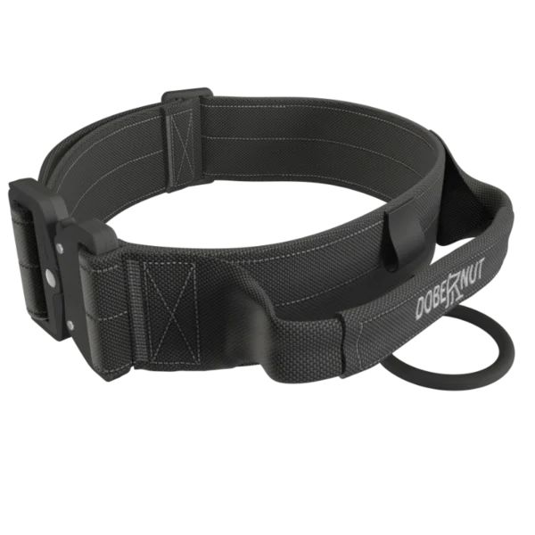 2 inch Blackout Tactical Dog Collar With Handle